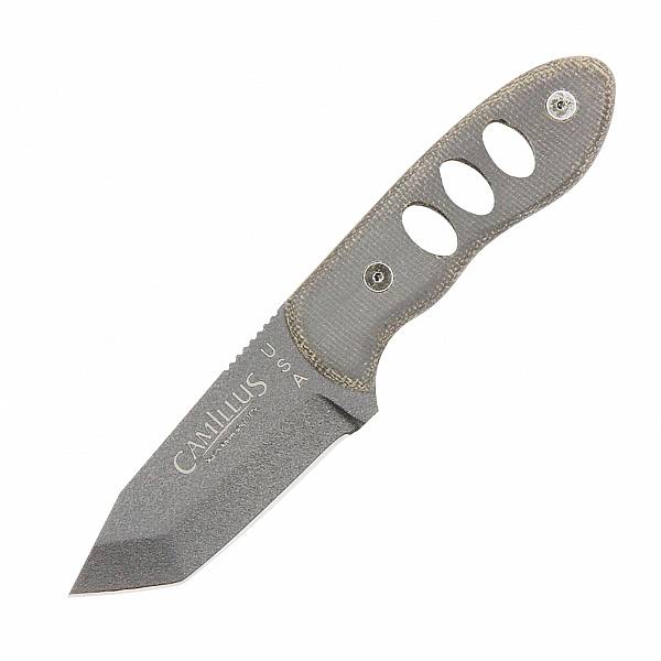 Нож с фиксированным клинком Camillus Choker, сталь 1095 Carbon Steel,  рукоять Микарта, серый ? Купить 89693093 Ножиков ? Цена 22150 руб
